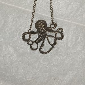 Antiqued octopus necklace.